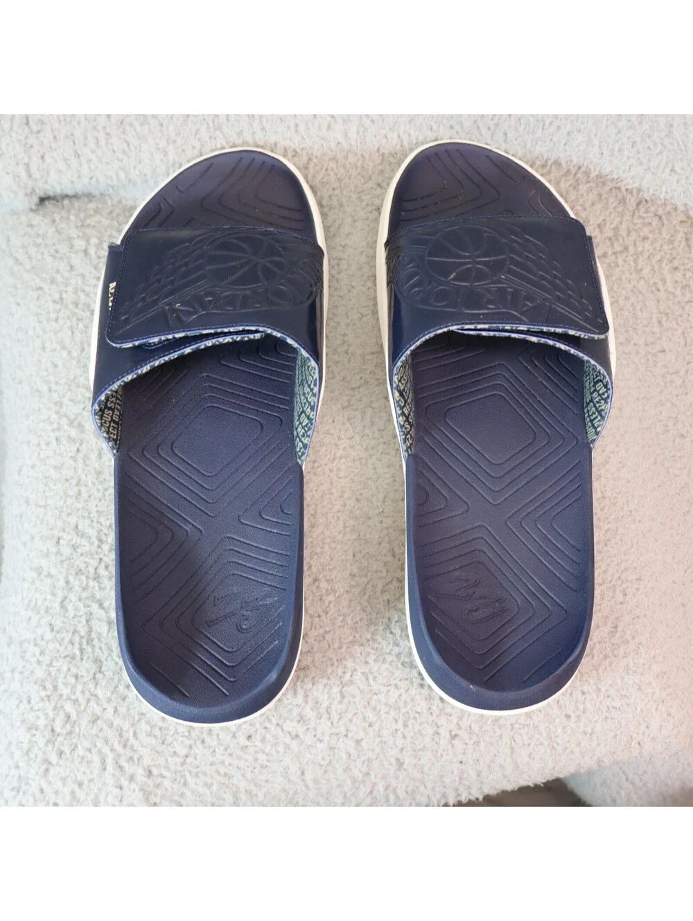 Jordan Hydro 7 Slide Men sz 12 Navy Blue Re2pect AO1566-402